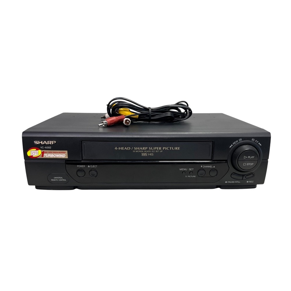 Sharp VC-A582U 4-Head VHS VCR Video Cassette Recorder *No Remote TESTED & WORKS*